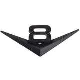 1 Piece Black V8 Car Emblem Trim Kit Badge DIY Custom (V8)
