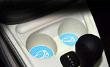 TRUE LINE Automotive Round PU Leather Cup Holder Insert Interior Car Tray Pad Coaster