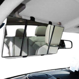 Three Fold Automotive Car Sun Visor Strap On Mirror Makeup Sun-Shading Cosmetic Folding Mirror