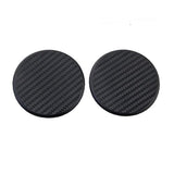 TRUE LINE Automotive Black Round Carbon Fiber Cup Holder Insert Interior Car Tray Anti Slip Pad
