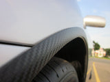 Black Carbon Fiber Wheel Well Fender Molding Trim Kit